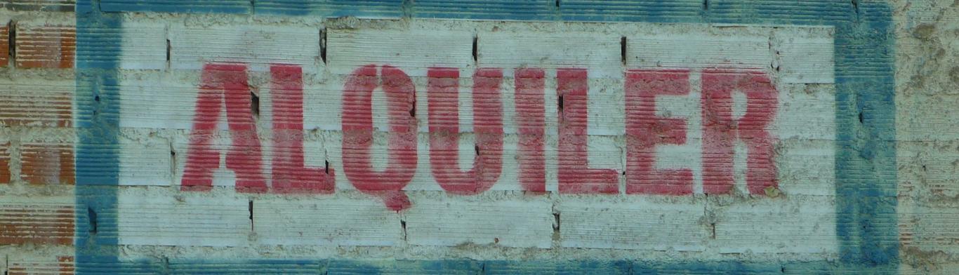 Cartel de la alquiler