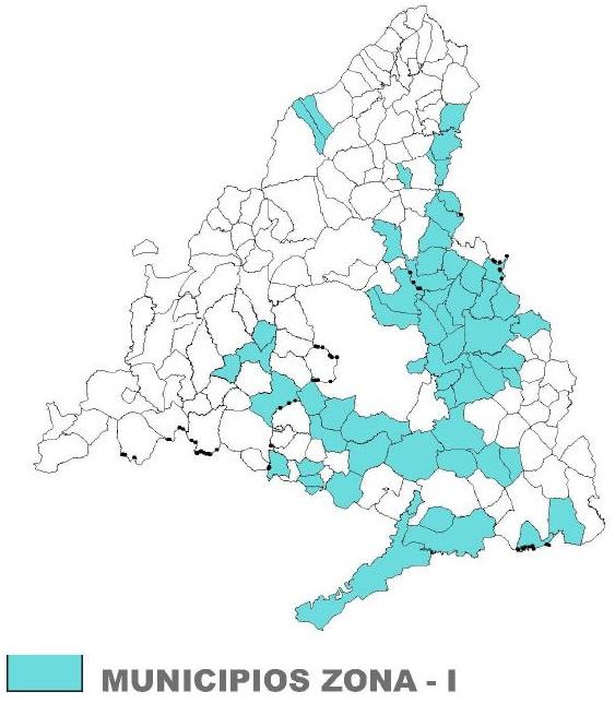 Imagen del mapa de la Comunidad de Madrid