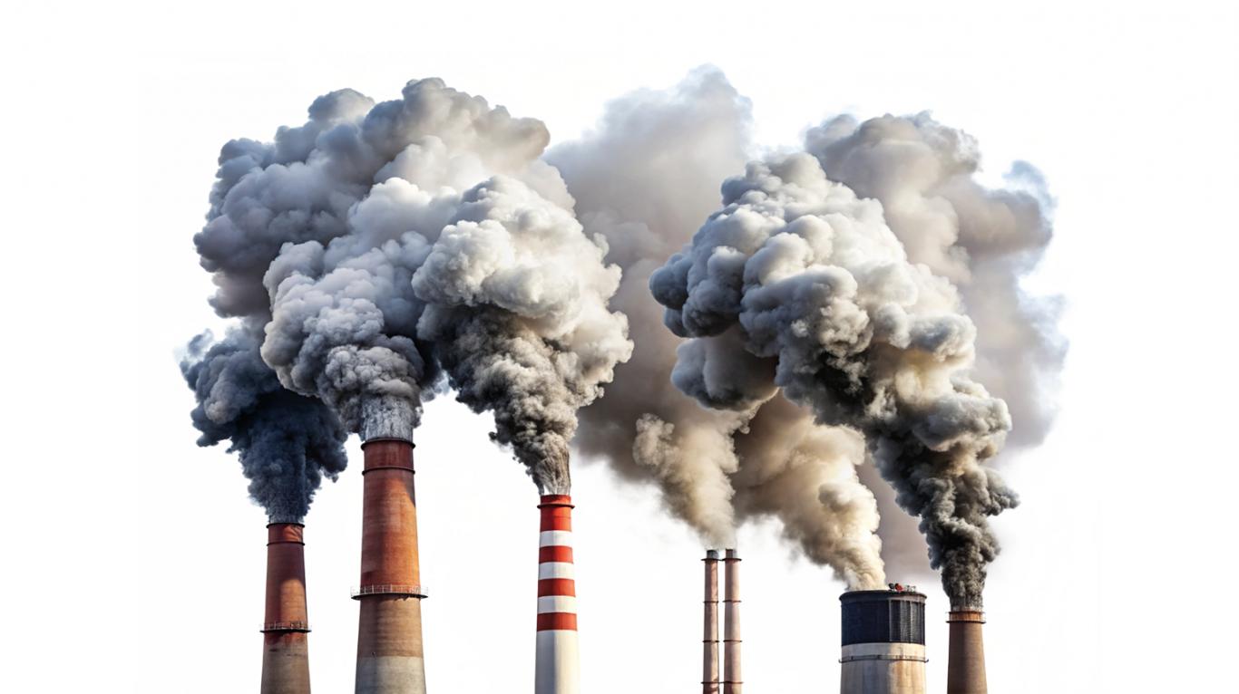 Imagen de chimeneas emitiendo humo