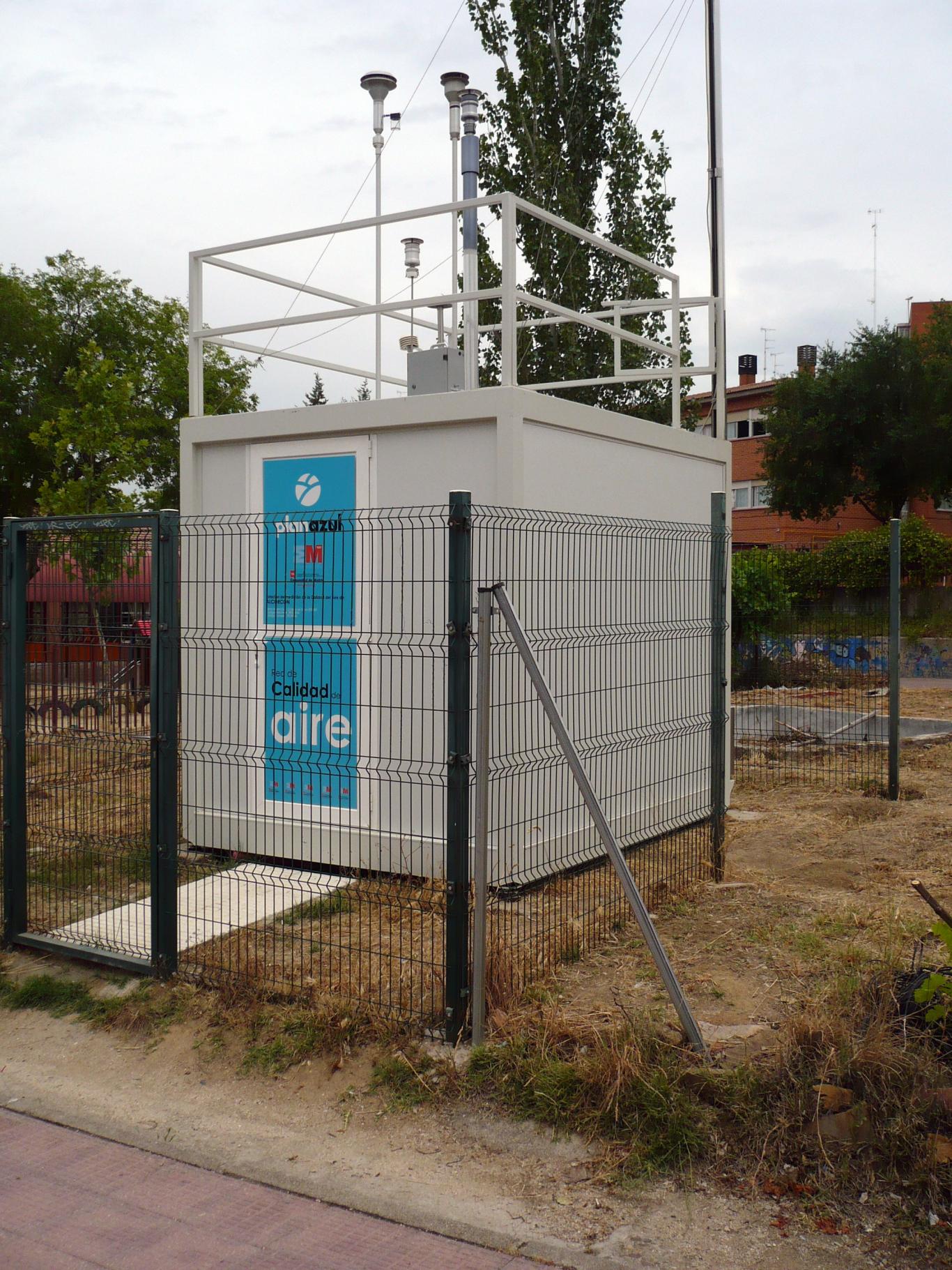 Calidad del Aire. Caseta toma de datos en Alcorcón