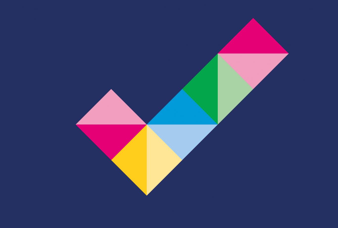 Logo del sello europeo de calidad de la información juvenil con fondo azul