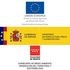 Logos del FEADER, Ministerio y Comunidad de Madrid