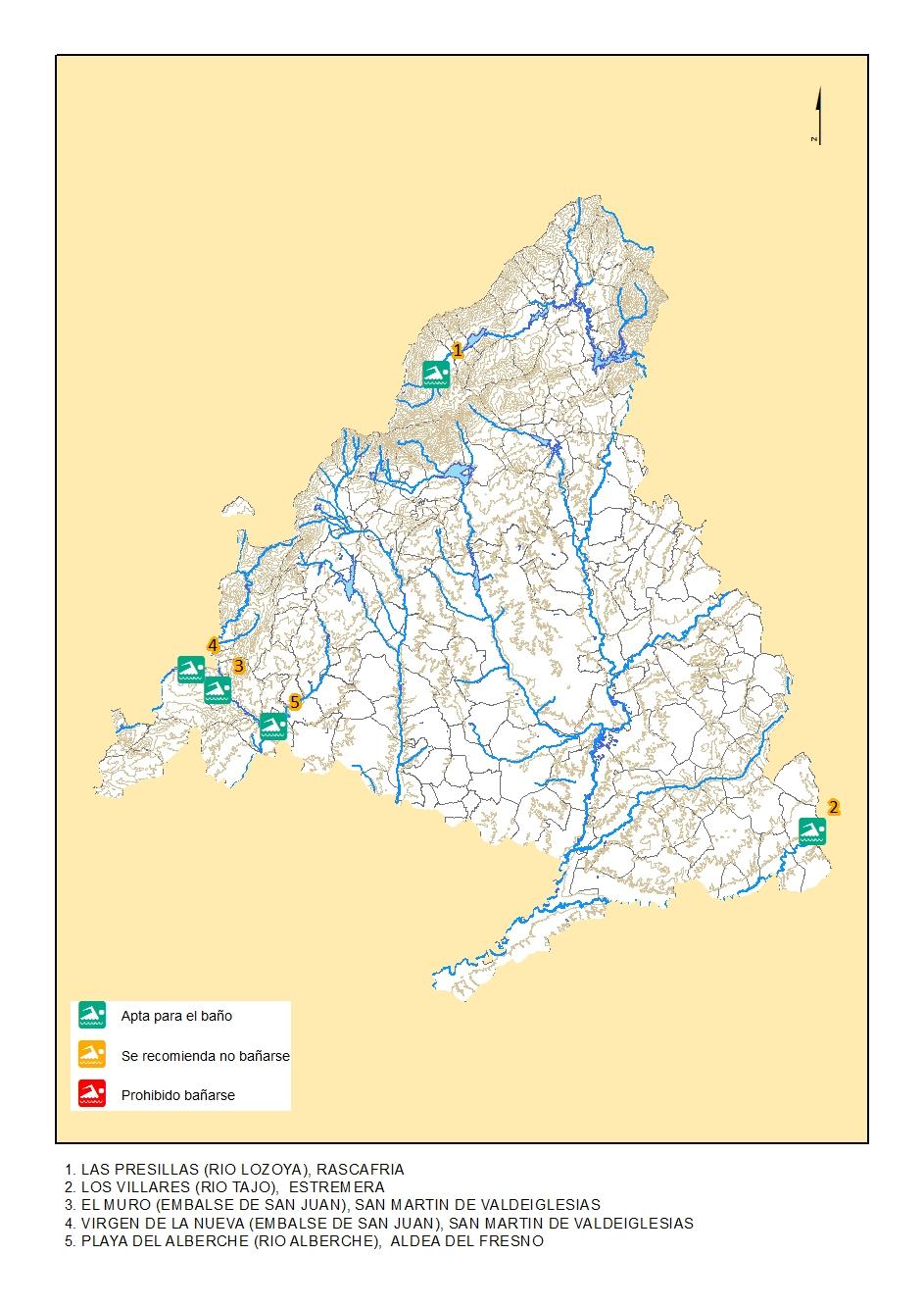 Imagen de la calidad del agua de las zonas de baño 2018