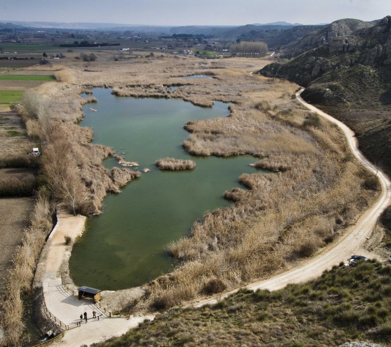 Espacios Naturales Protegidos. Laguna de San Juan. Vista aérea