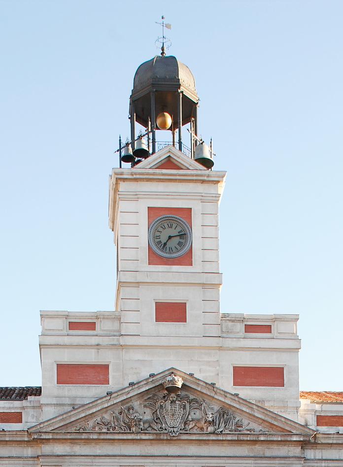 Reloj de la real Casa de Correos de la Puerta del Sol. Madrid.