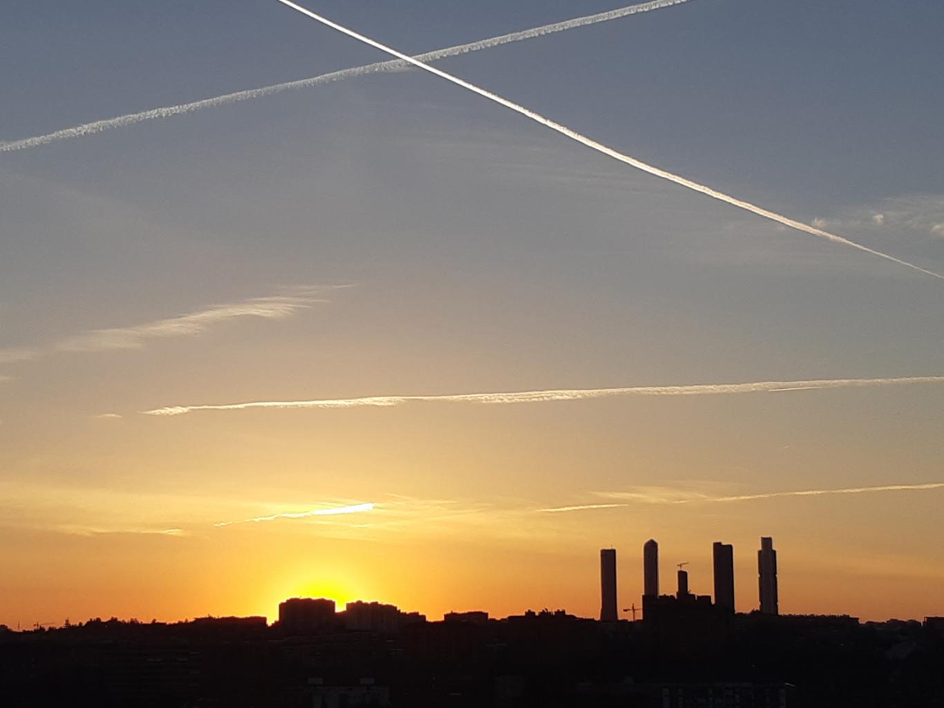Vista del skyline de Madrid desde El Pardo