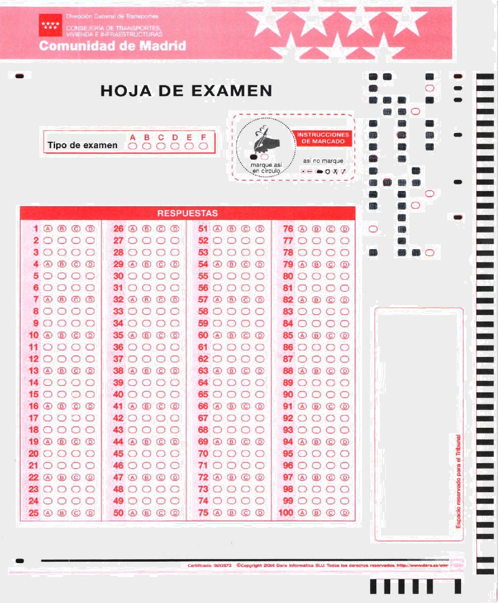 Hoja de Examen pruebas CAP