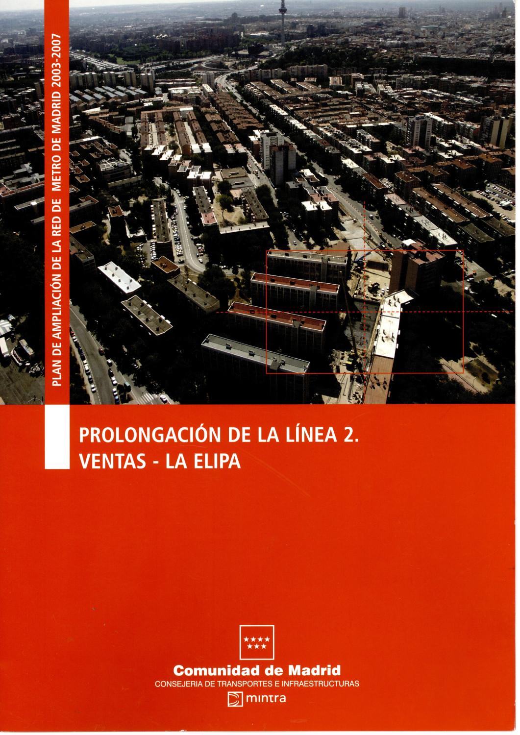 Carátula folleto ampliación Línea 2 a Las Rosas