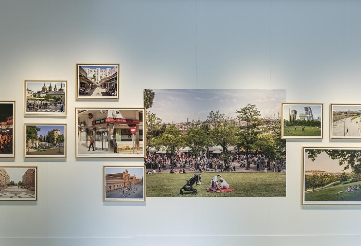 Algunas de las fotografías expuestas en la sección El paisaje Patrimonio de todos de la muestra Vistas Paisajes urbanos de la Comunidad de Madrid