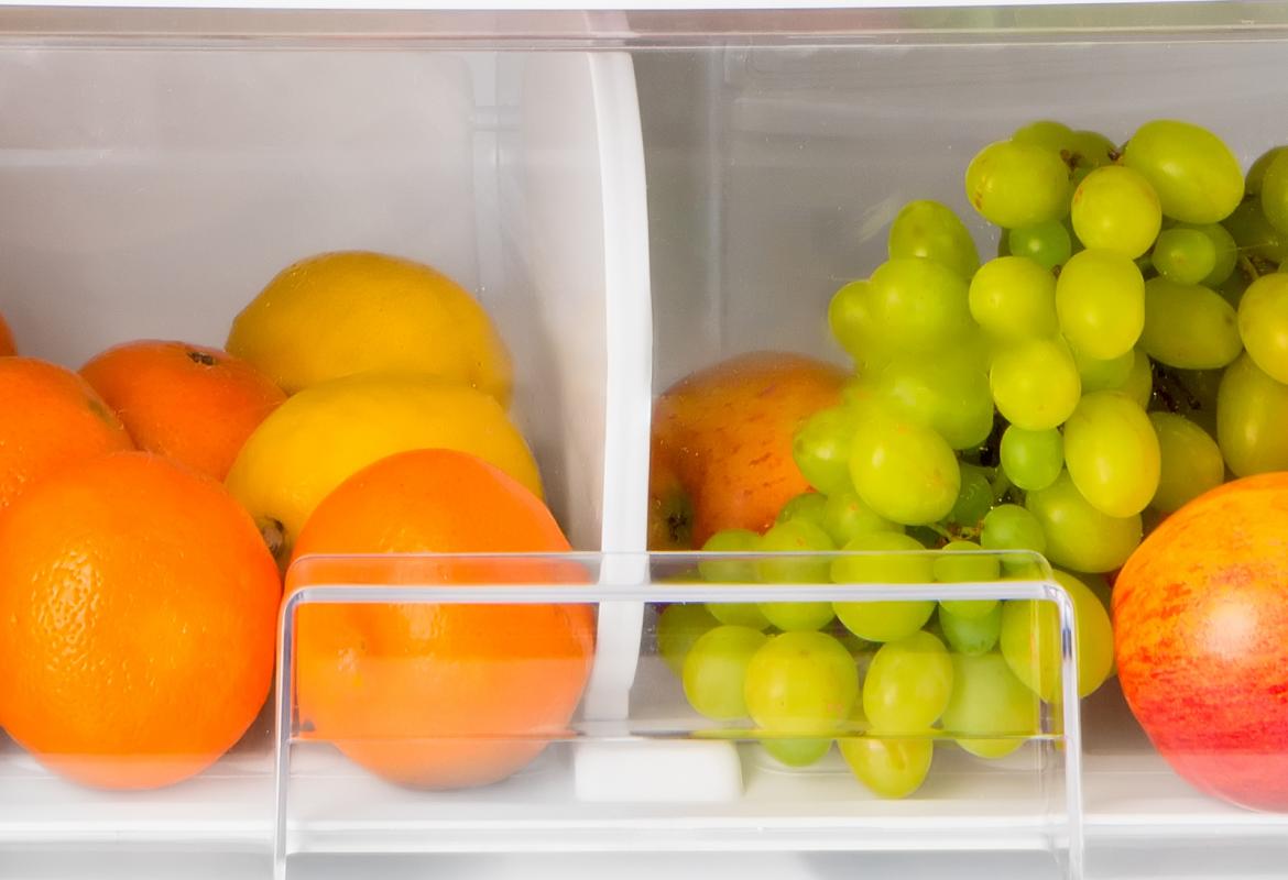 Cajón de frutas y verduras de la nevera