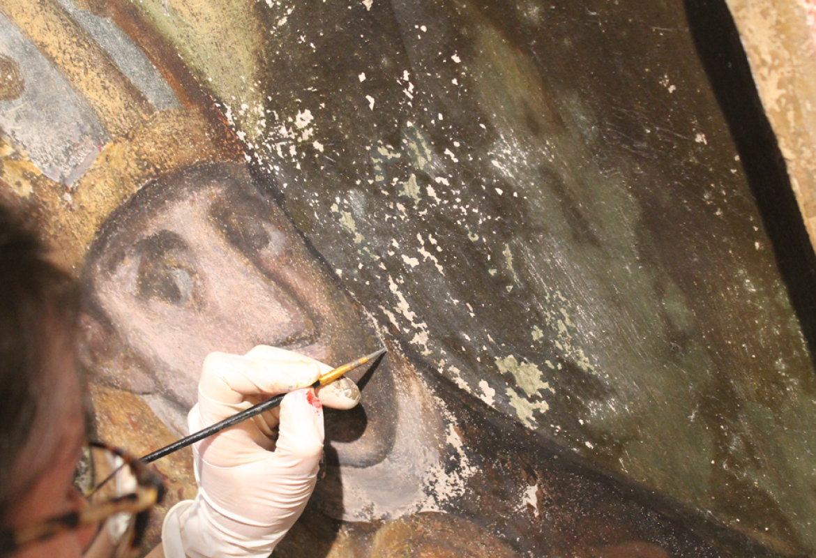 Pinturas murales de las bóvedas del presbiterio y crucero de la iglesia parroquial de Nuestra Señora de la Asunción