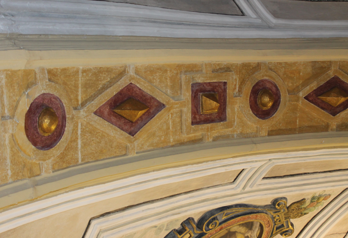 Pinturas murales de las bóvedas del presbiterio y crucero de la iglesia parroquial de Nuestra Señora de la Asunción