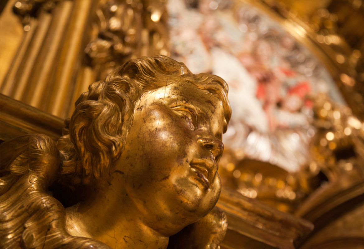 Detalle, cabeza de querubin