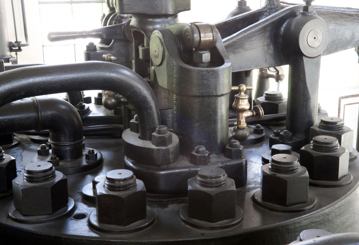 Detalle de la maquinaria de la Antigua Central Eléctrica de Pacífico, en Madrid La Antigua Central Eléctrica de Pacífico, en Madrid