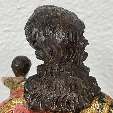 Reverso cabeza de San José después de la restauración