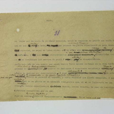 Manuscrito de "Selva", Emilia Pardo Bazán_