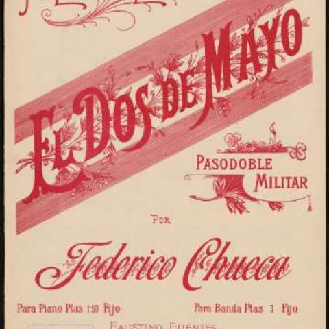 El Dos de Mayo: pasodoble militar, por Federico Chueca (Partitura - 1920?) - Biblioteca Regional de Madrid_