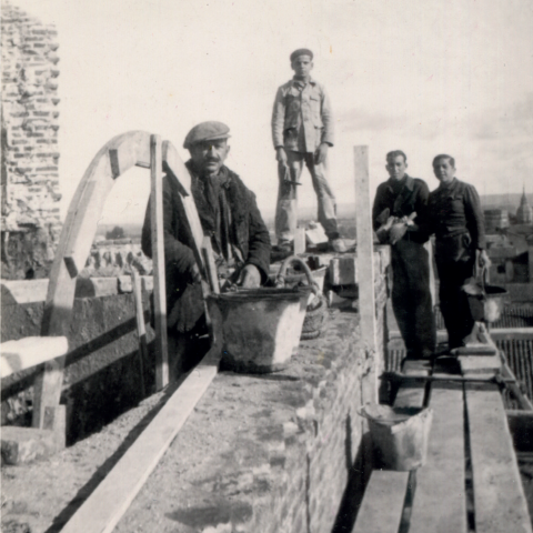 El arquitecto Rodolfo García-Pablos en el Palacio Arzobispal de Alcalá 1943-1948